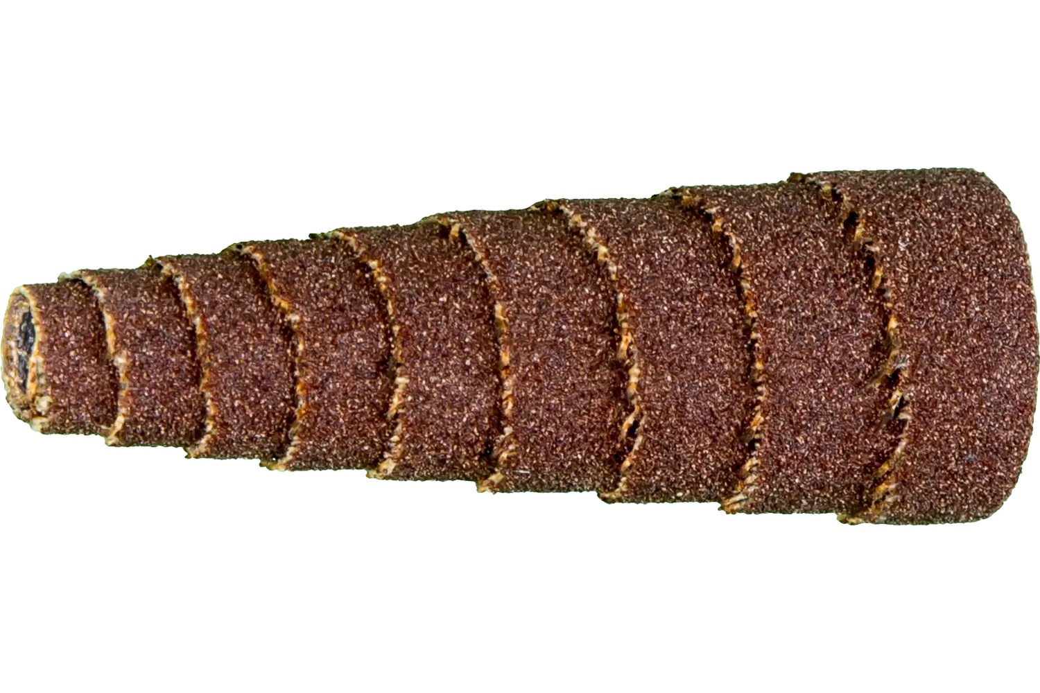 Picture of Pferd Cartridge Roll, 3/4" x 2, 3/16" Arbor, Tapered shape, 120 Grit, Aluminum oxide